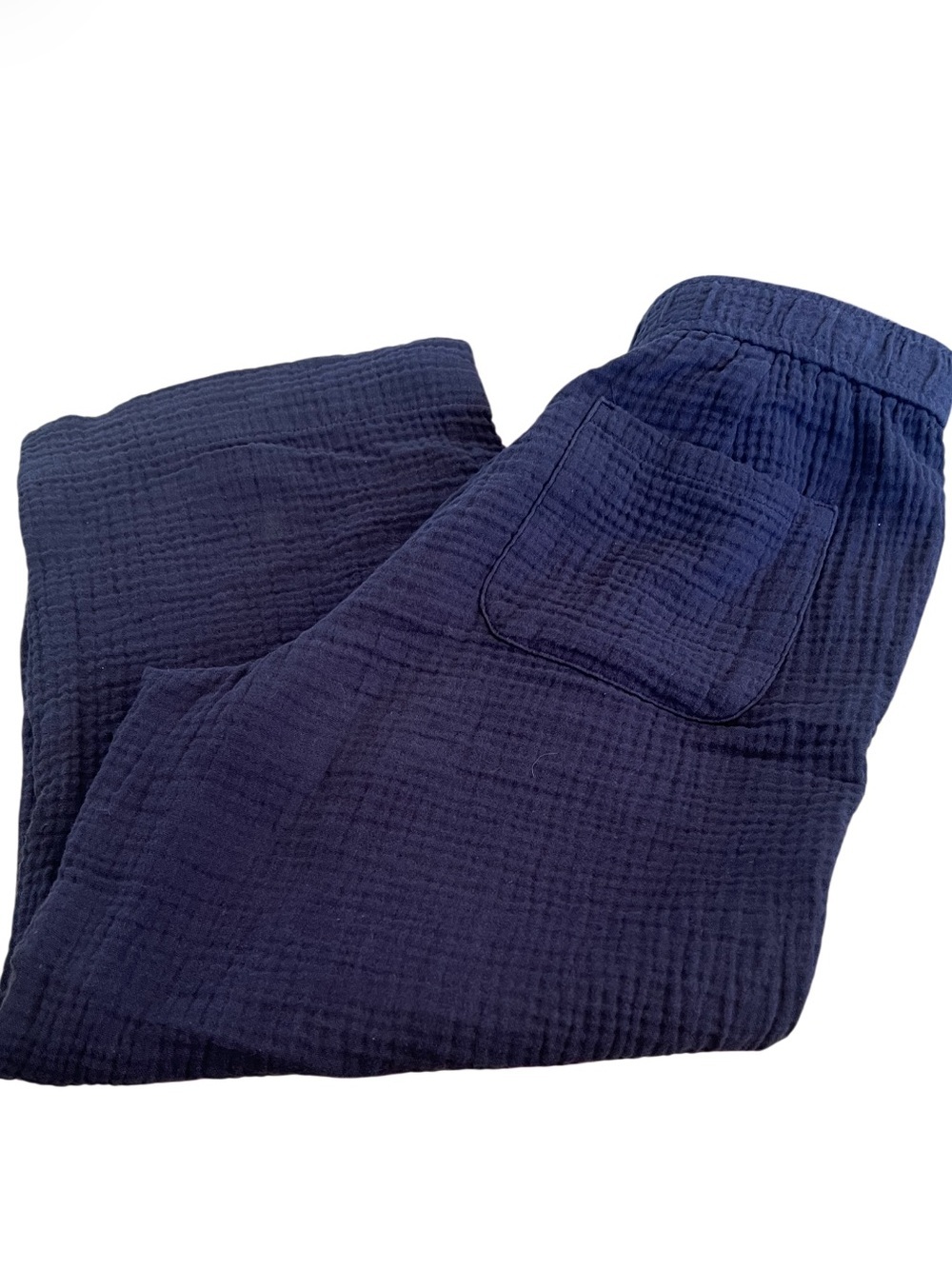 TALBOT - Navy Textured Button-Front - Picture 5 of 6
